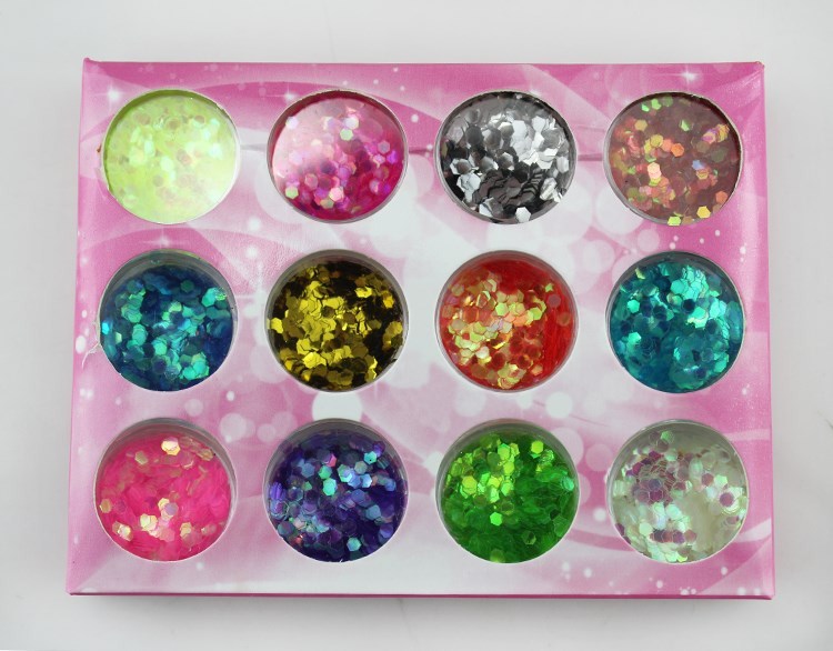 亮片妆七彩镭射亮片彩色星星爱心型眼影舞台表演闪光闪粉眼影