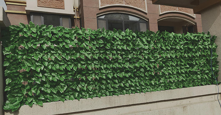 《仿真绿植围挡绿叶篱笆爬山虎植物墙绿萝栅栏垂直绿化围栏叶子藤条