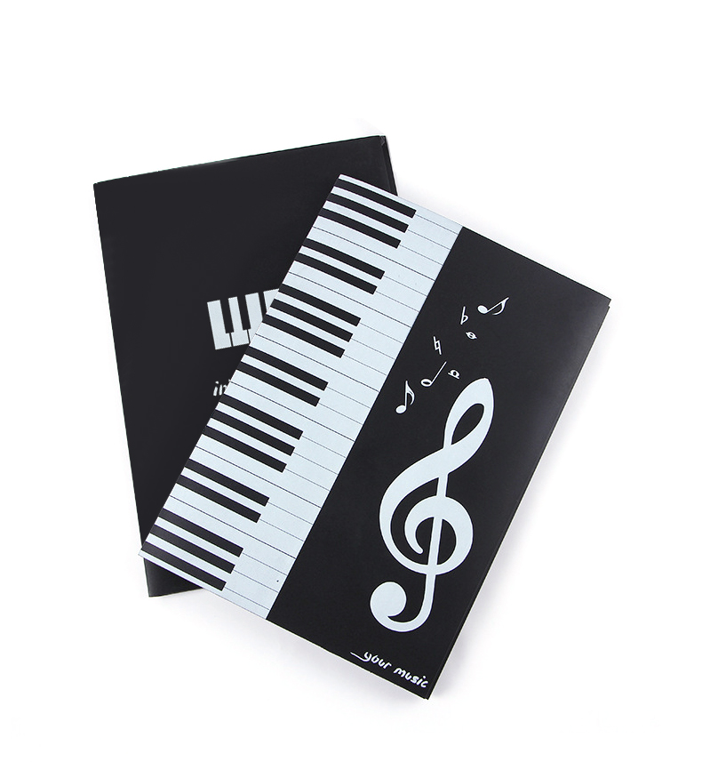 谱夹子乐谱夹钢琴琴谱夹学生黑色音乐曲谱本便携式可折叠展开式 a4