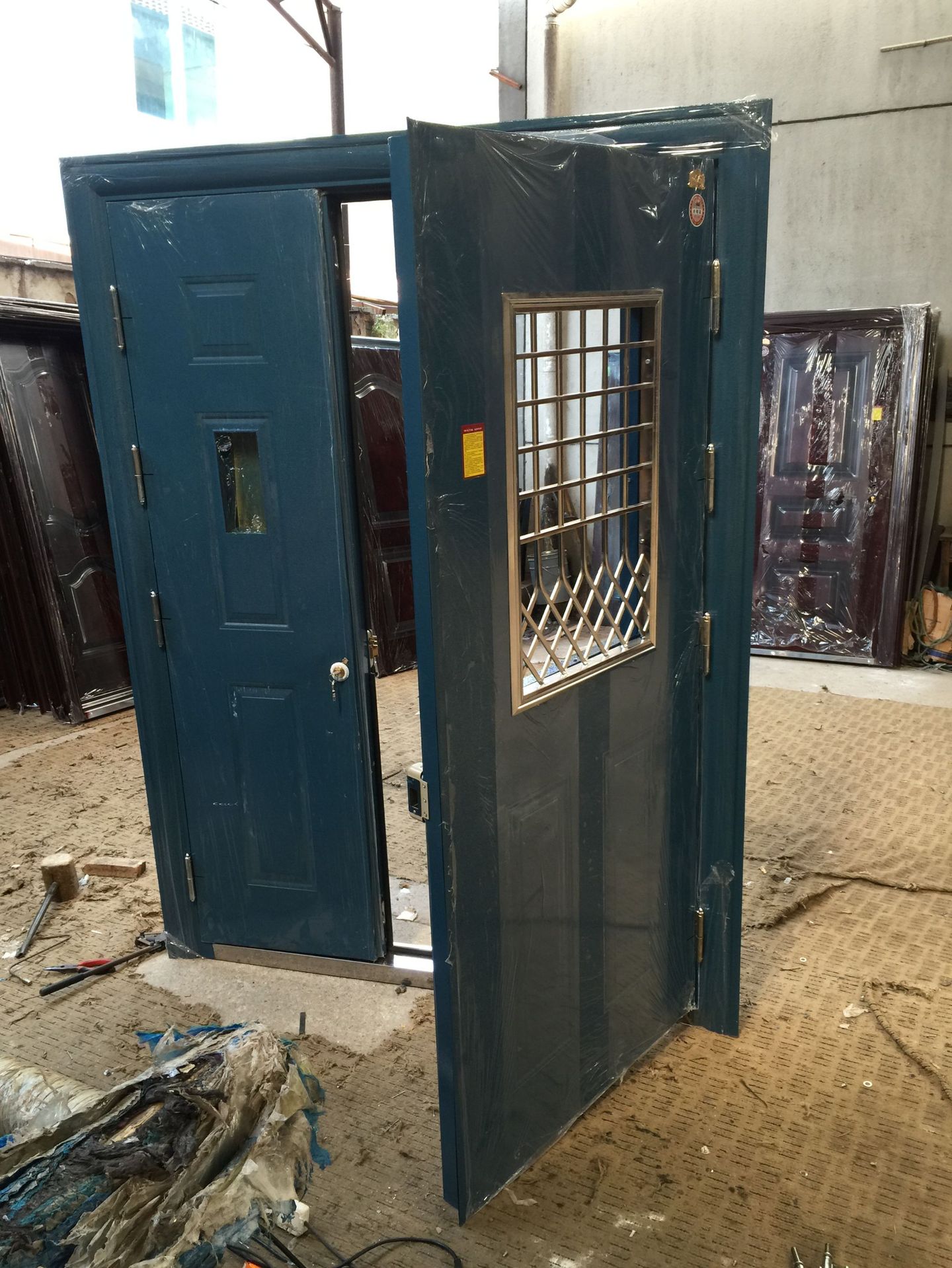 梵蒙楼宇门厂家直销小区单元门不锈钢楼宇门钢制单元楼宇对讲门六方