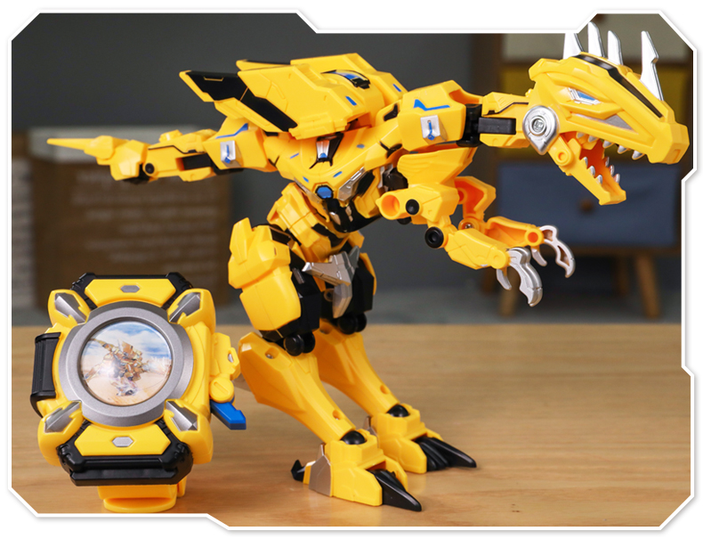 正版钢铁飞龙2变形玩具金刚5奥特曼恐龙合体机器人手表男女孩儿童模型