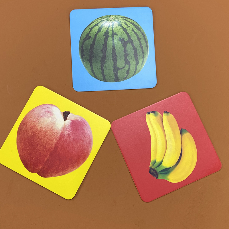 惠典正版水果蔬菜卡片036岁婴幼儿撕不烂启蒙早教认知卡儿童识图认物