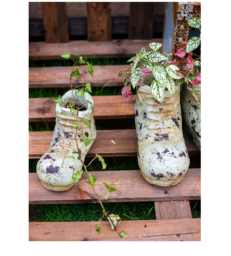 梦卡琳(dream karin)花瓶/花艺 梦卡琳(dreamkarin)水泥旧皮鞋创意