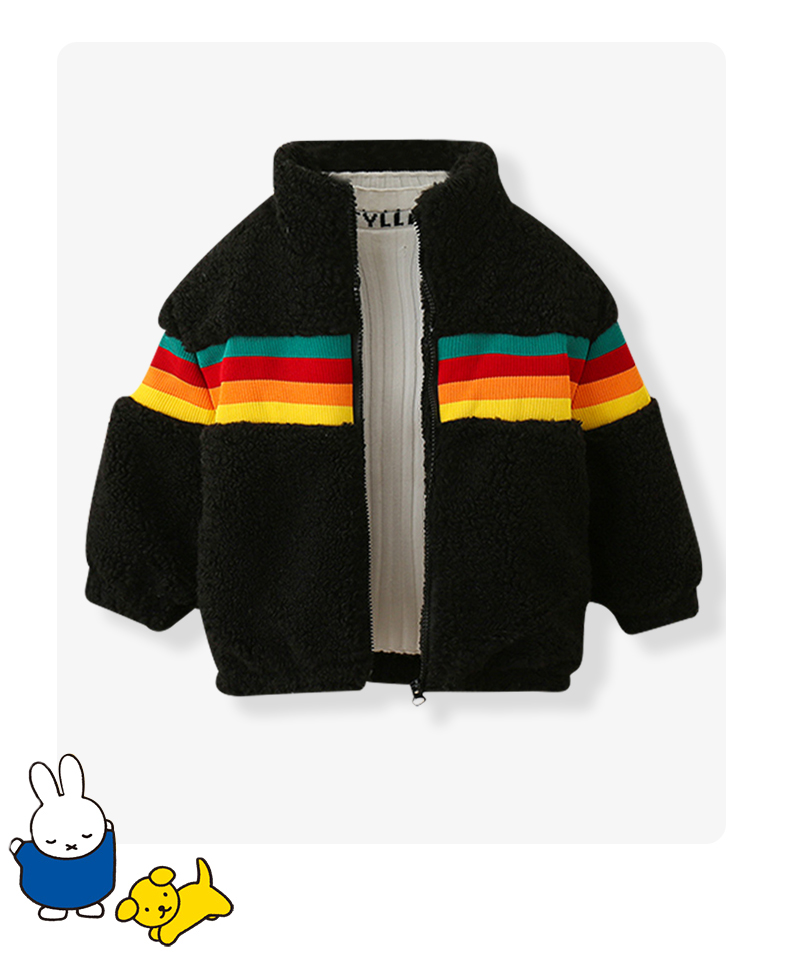 米菲(miffy)婴童外套/风衣 米菲男童加绒加厚外套羊羔毛保暖衣服中童