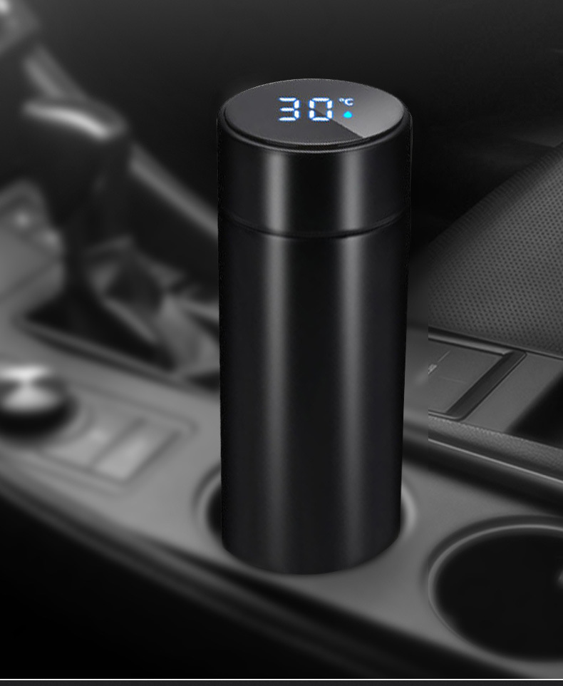 500ml智能保温杯测温杯304不