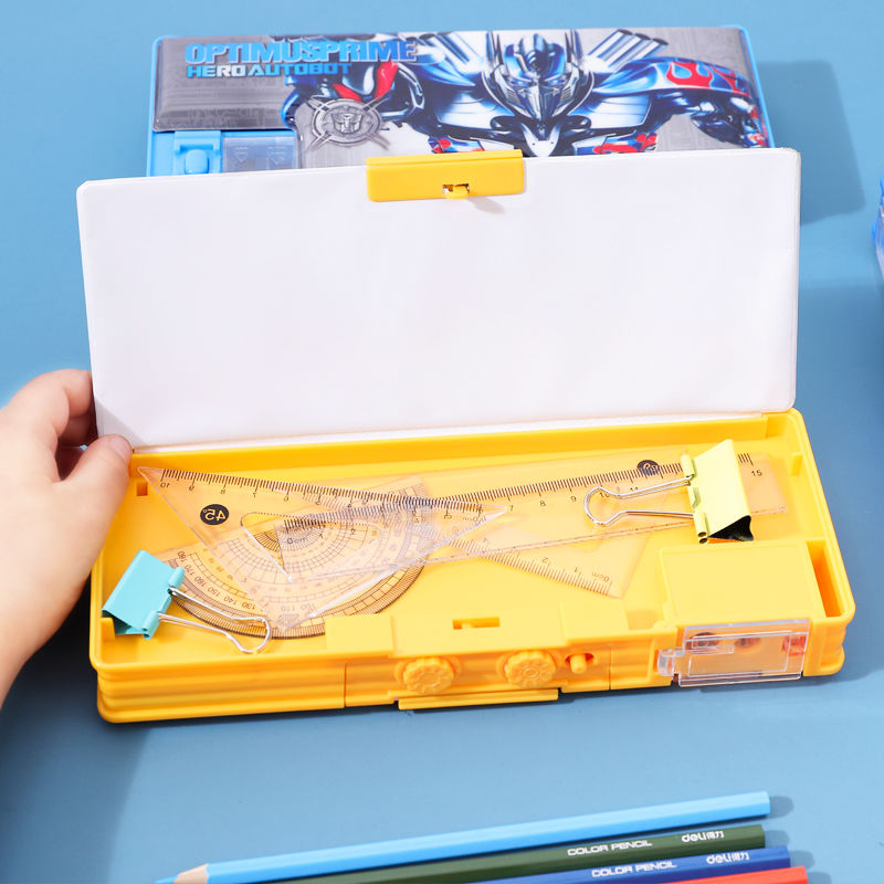 多功能变形文具盒金刚高级男女生密码锁小学生大容量学习用品