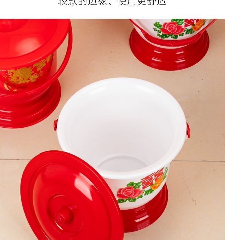 家用痰盂坐便器塑料带盖加厚夜壶儿童尿壶尿桶起夜便盆结婚子孙桶