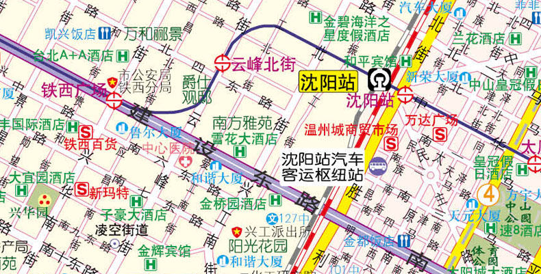 2021新版沈阳city城市地图 沈阳公路街道交通详图详随图附赠沈阳 2021