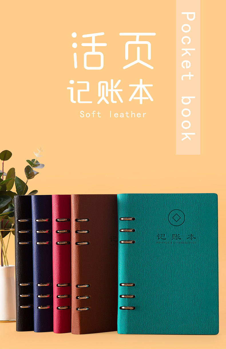 记账本手帐明细账店铺商用活页记账本家庭理财笔记本水果店花销册家用