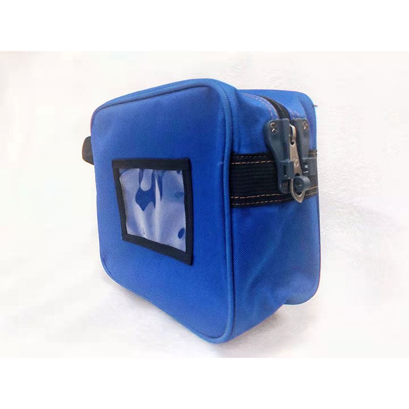 卡封劳保安防票据包 卡封票据包25*20*12 600dpvc底 蓝色侧提手 外置