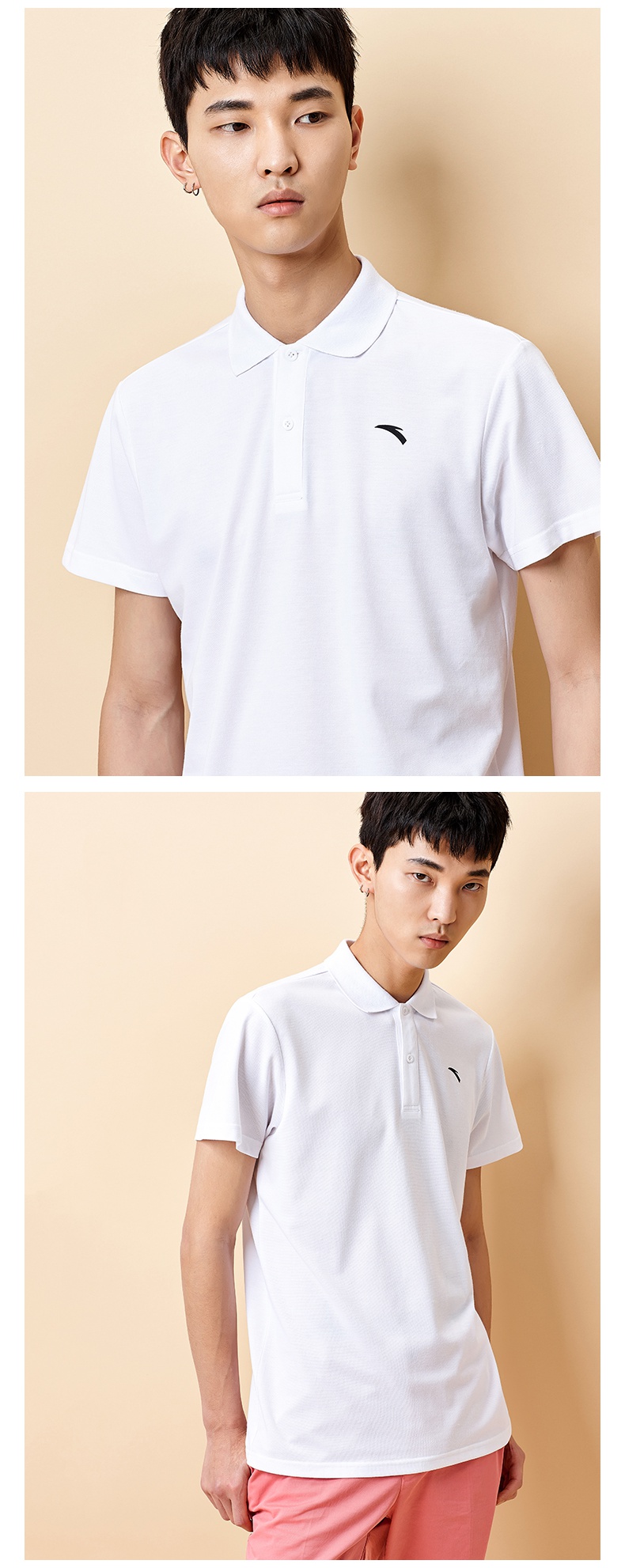 anta安踏短袖男t恤2020夏季新款t恤翻领polo短袖男综合训练男士运动