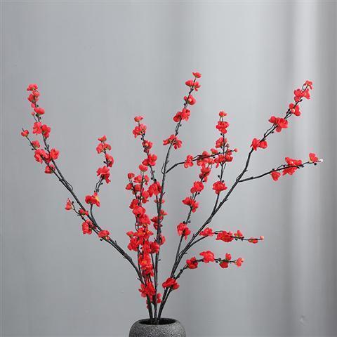 仿真梅花枝桃花树干枝梅干花支梅花盆景客厅腊梅假花摆放装饰品一剪梅