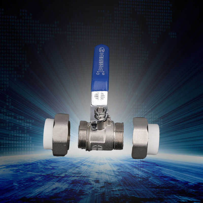 《佛山日丰ppr双活接热熔球阀全铜闸阀水水管配件总阀4分6分1寸 白色