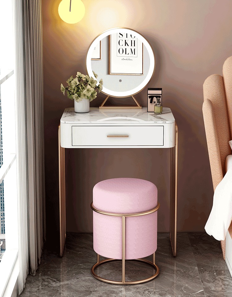 逸家伴侣迷你梳妆台卧室小户型北欧现代简约小型飘窗化妆台网红ins风