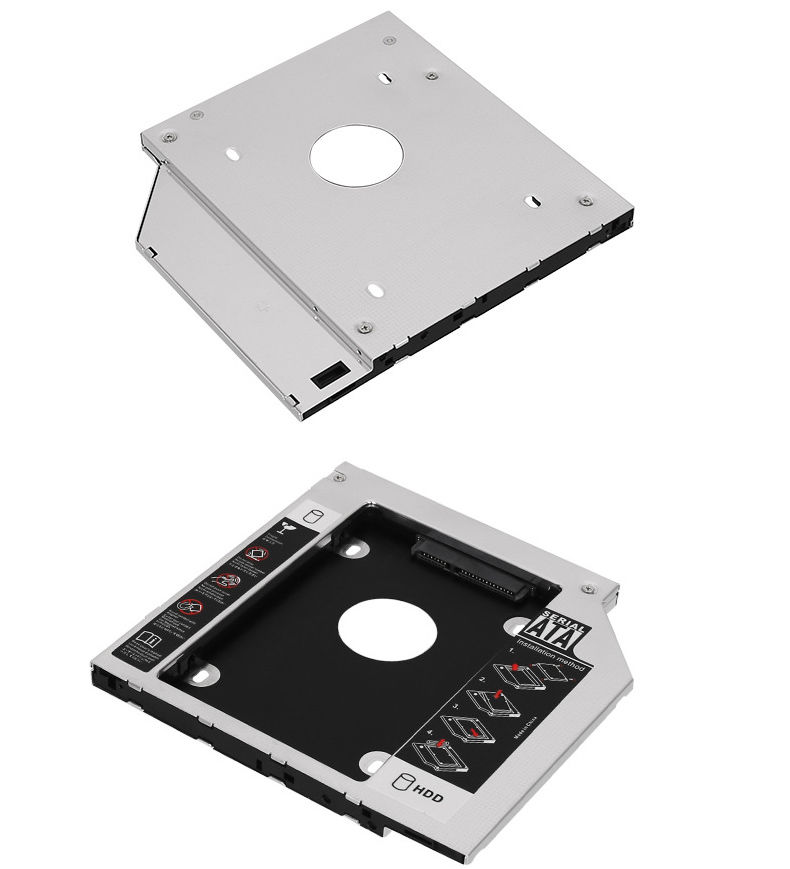 笔记本光驱位硬盘托架sata机械ssd固态光驱位支127mm95mm铝合金95mm