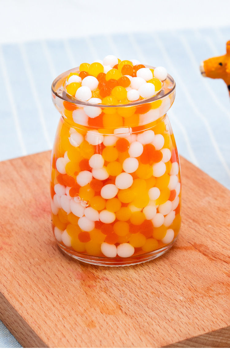 米雪qq彩球25kg水晶椰果爆爆珠椰果粒珍珠奶茶刨冰专用原料长条原味