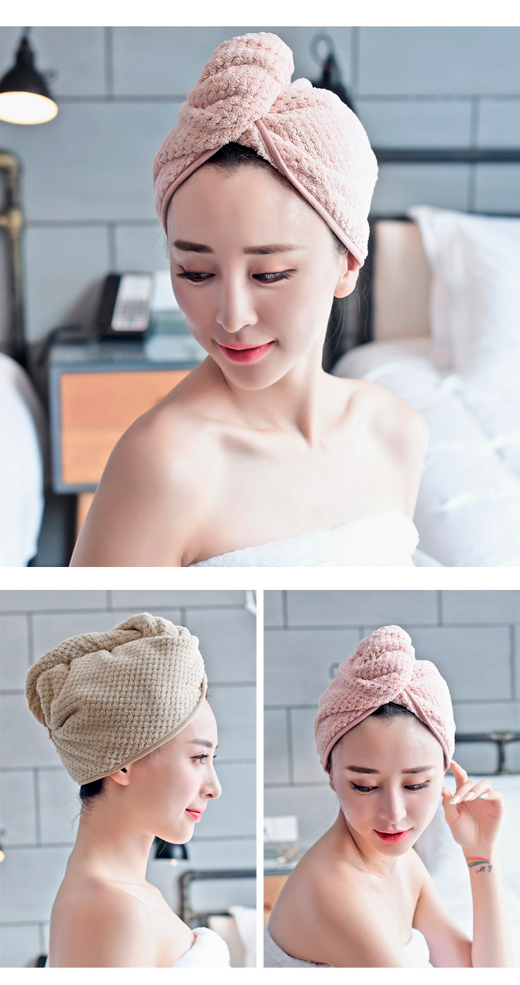 浴帽干发帽女吸水包头巾擦头发速干毛巾浴花成人洗头干发巾帽子三维