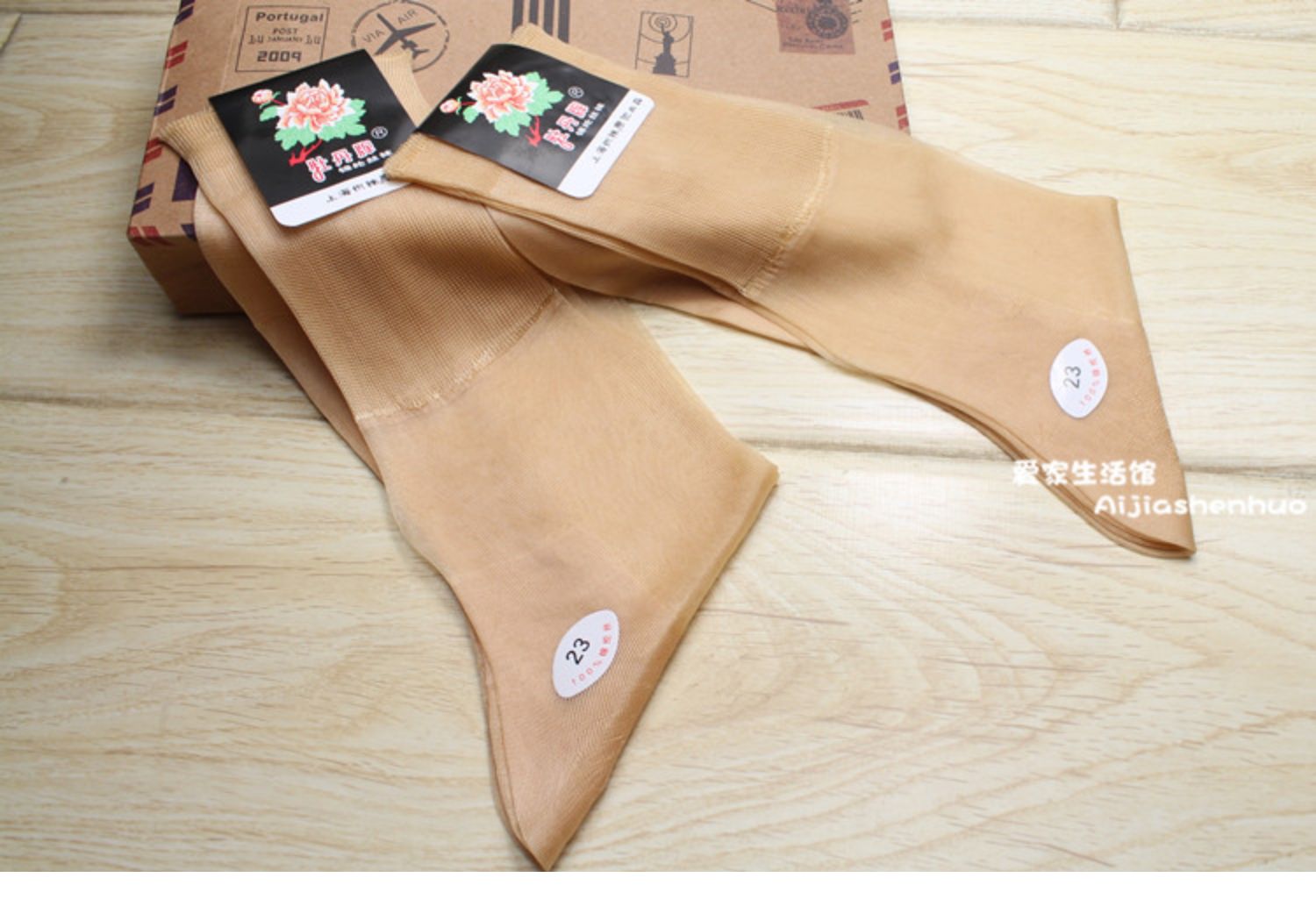 《锦纶牌女士老款式丝袜中老年宽松口尼龙短薄夏卡布隆后跟中筒 常规