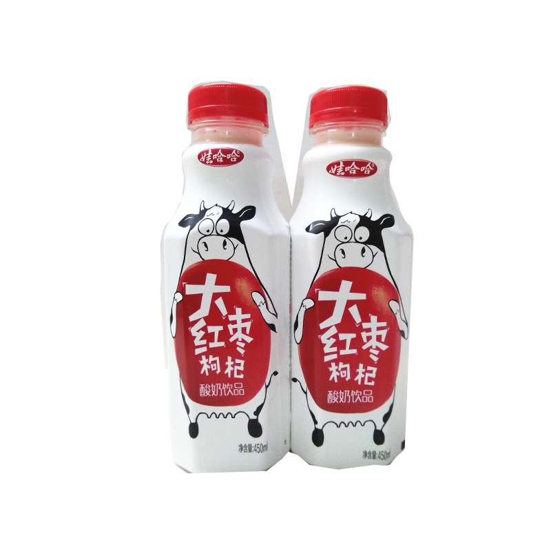 娃哈哈含乳饮料 娃哈哈大红枣枸杞芒果酸奶饮品450mlx15瓶装整箱新品