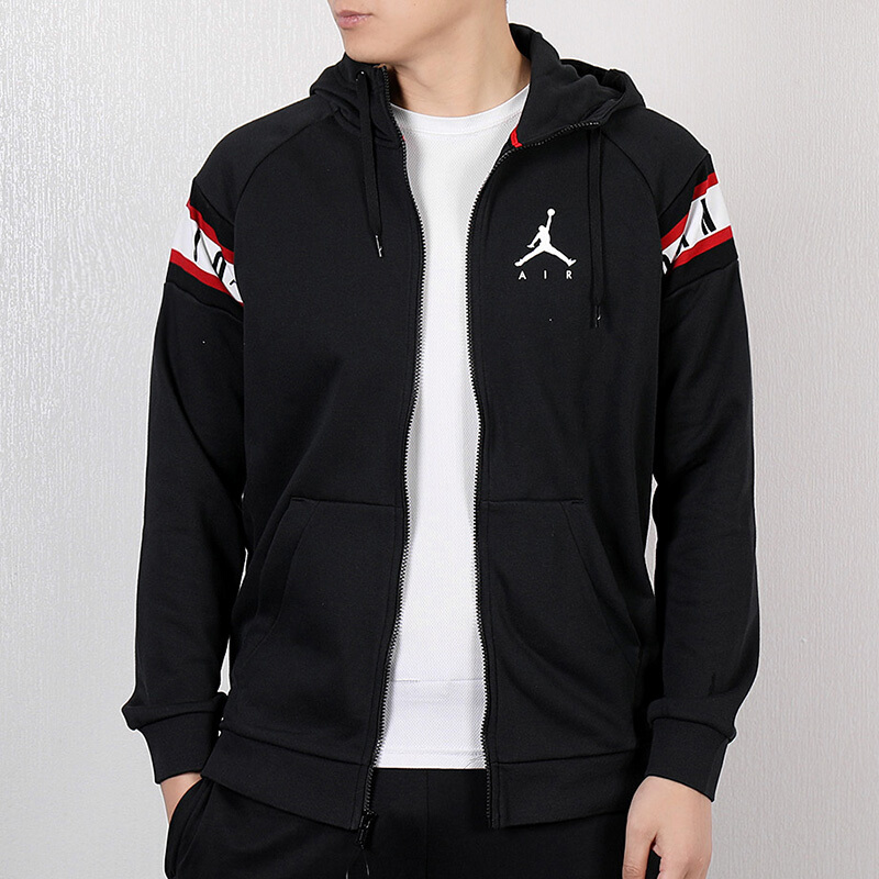 nike耐克男装春秋款新品运动服休闲舒适保暖连帽防风运动夹克外套ar