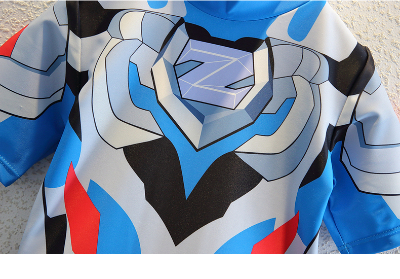 男孩夏装迪迦赛罗泽塔宇宙英雄男童泳装连体衣迪迦奥特曼110cm动漫