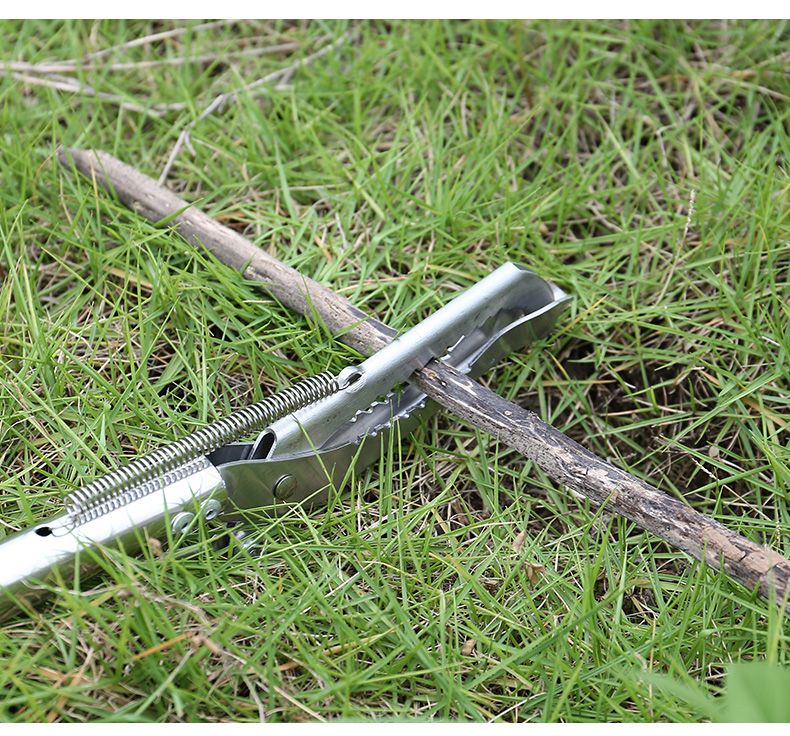 定做黄鳝夹抓蛇不锈钢防蛇工具自锁蛇钩钳夹蛇器捉泥鳅夹子15米折叠带