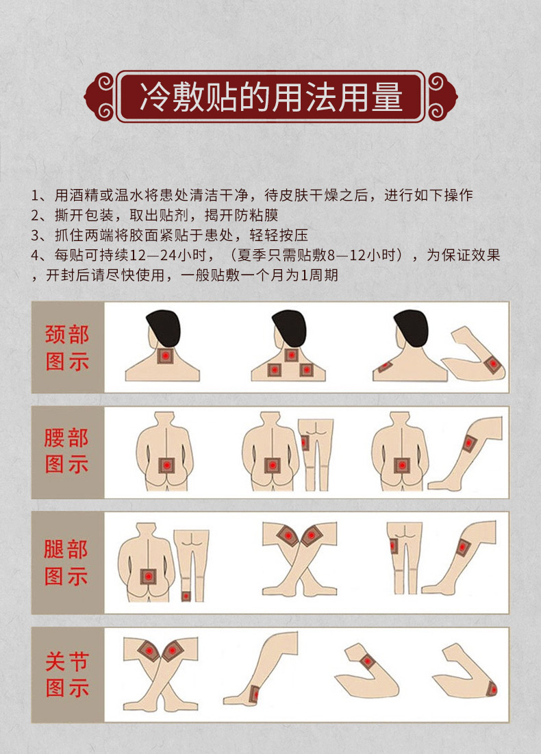 膏药贴颈椎贴关节疼痛腰间盘突出腰椎筋骨贴冷敷贴筋骨通通用款收藏加