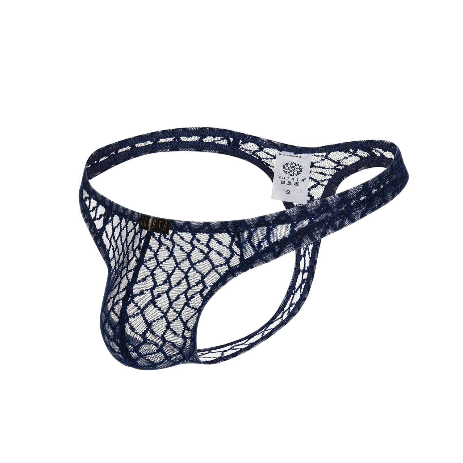 内裤 大码性感透明蕾丝男士超薄内裤 丁字裤裤衩骚气 fish basket