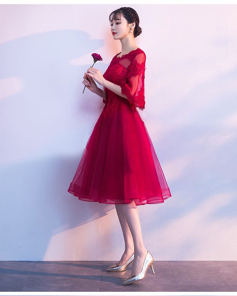 敬酒服新娘2019秋冬订婚小礼服回连衣裙平时可穿