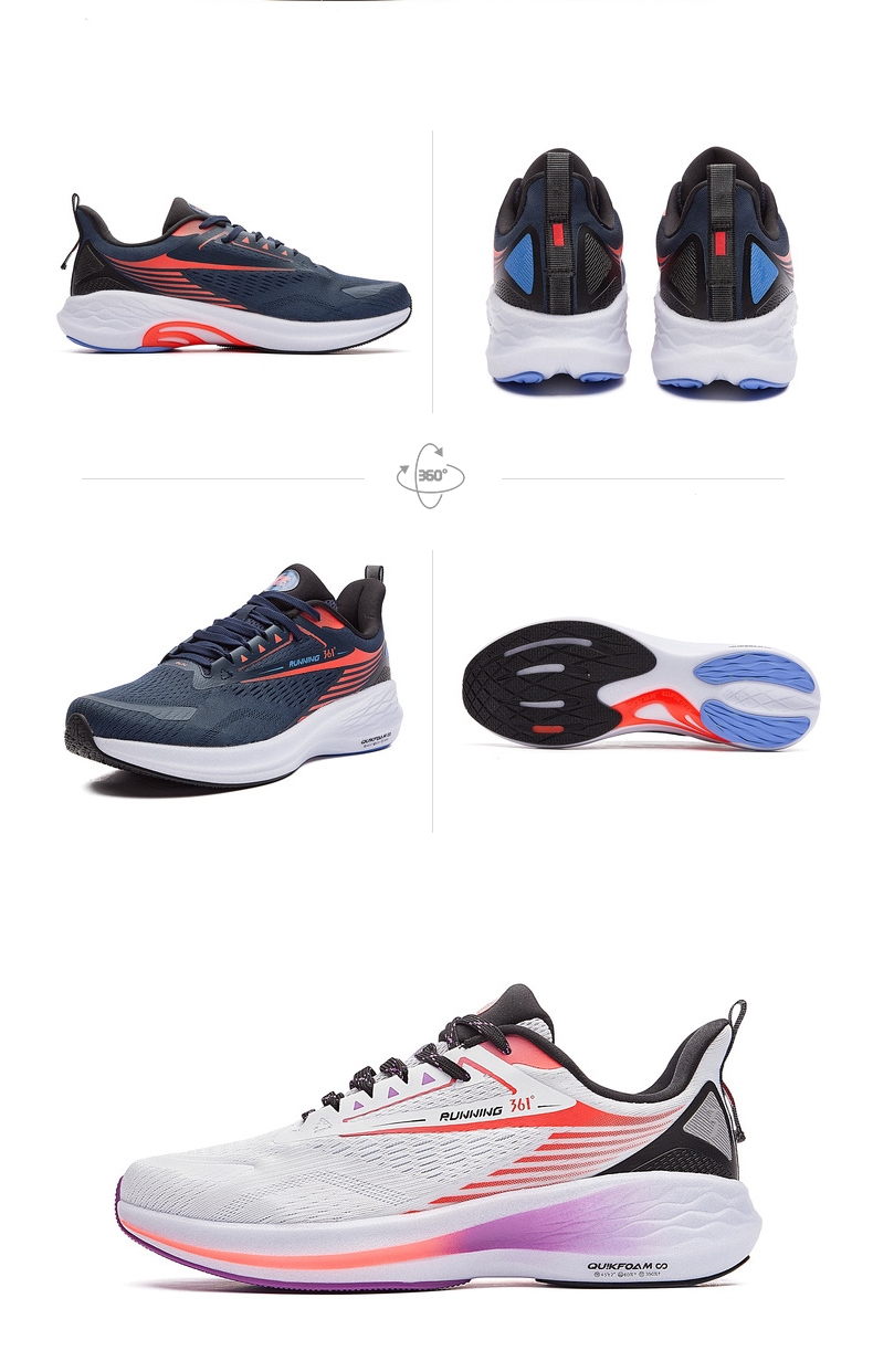 361°运动休闲鞋 龚俊同款361运动鞋男跑步鞋q弹超飞翼2.