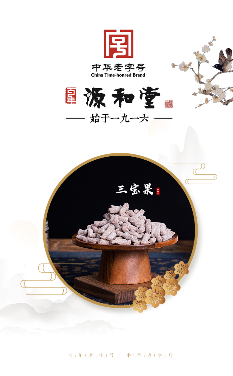 中华特色福建馆源和堂蜜饯三宝果办公室零食福建泉州闽南特产果脯果干