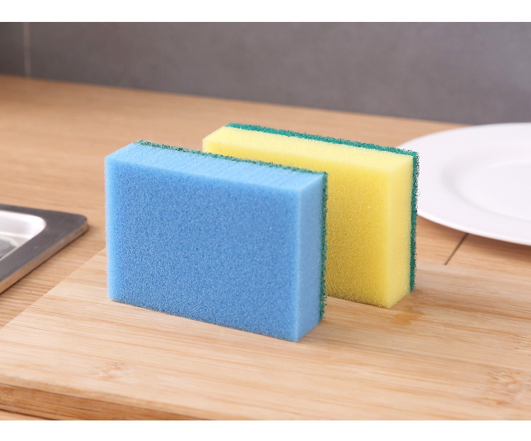 科林清 4片加厚含砂百洁布 高密度刷锅洗碗厨房清洁抹布海绵擦钢丝球