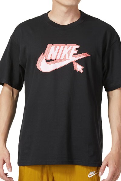 Nike 品牌Logo字母印花休闲运动短袖T恤 男款 黑色 FD1297-010