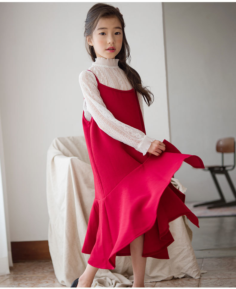 派森龙婴童裙子 儿童裙子 春夏童套装新款儿童长袖上衣韩国连衣裙中大