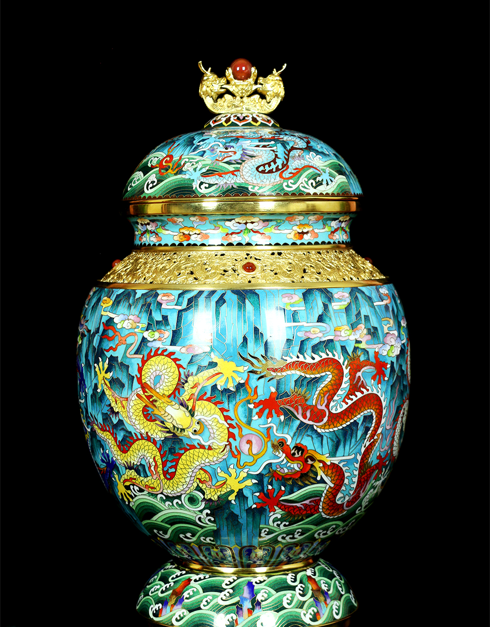 中艺盛嘉陶瓷艺术品景泰蓝 中艺盛嘉张同禄景泰蓝中式古典艺术品国宝