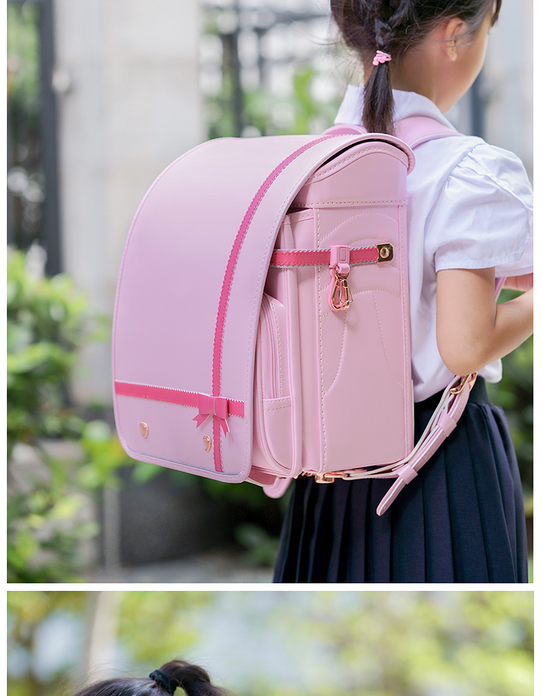 日本ikedaya池田屋小学生儿童护脊书包进口纤维防水天深蓝色