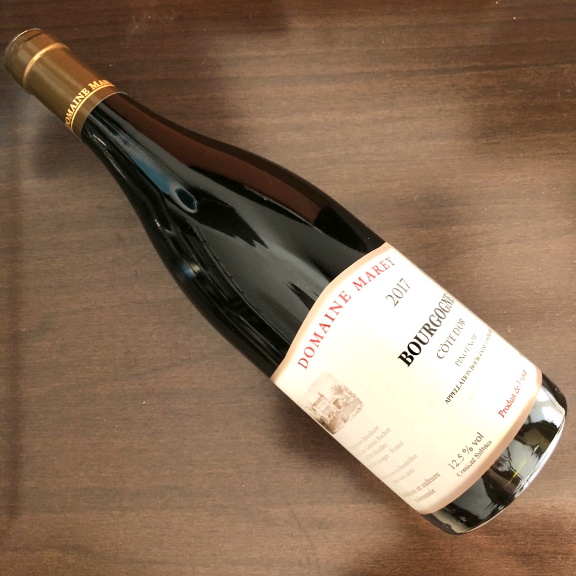 b2b勃艮第夜丘黑比诺黑干红葡萄酒2017