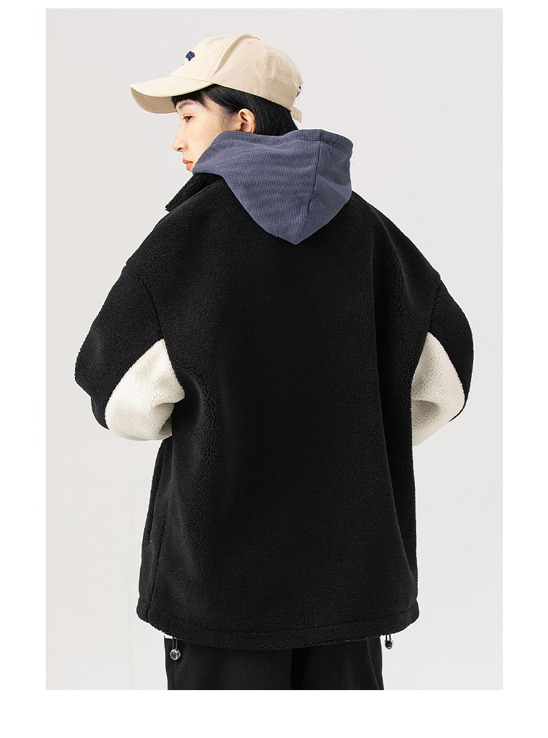 champion冠军原创羊羔绒外套男冬装棉服日系复古宽松休闲加厚情侣款