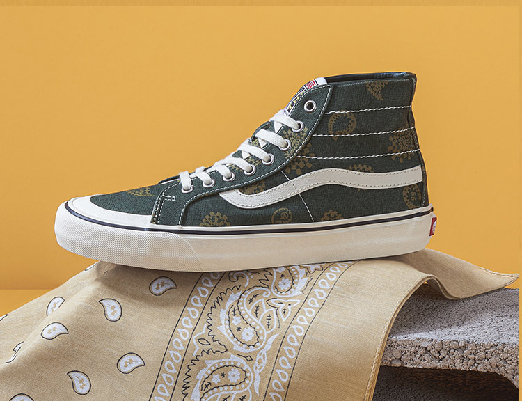 vans范斯腰果花牛油果绿男鞋女鞋sk8hi高帮板鞋运动鞋vn0a3mv12u2休闲