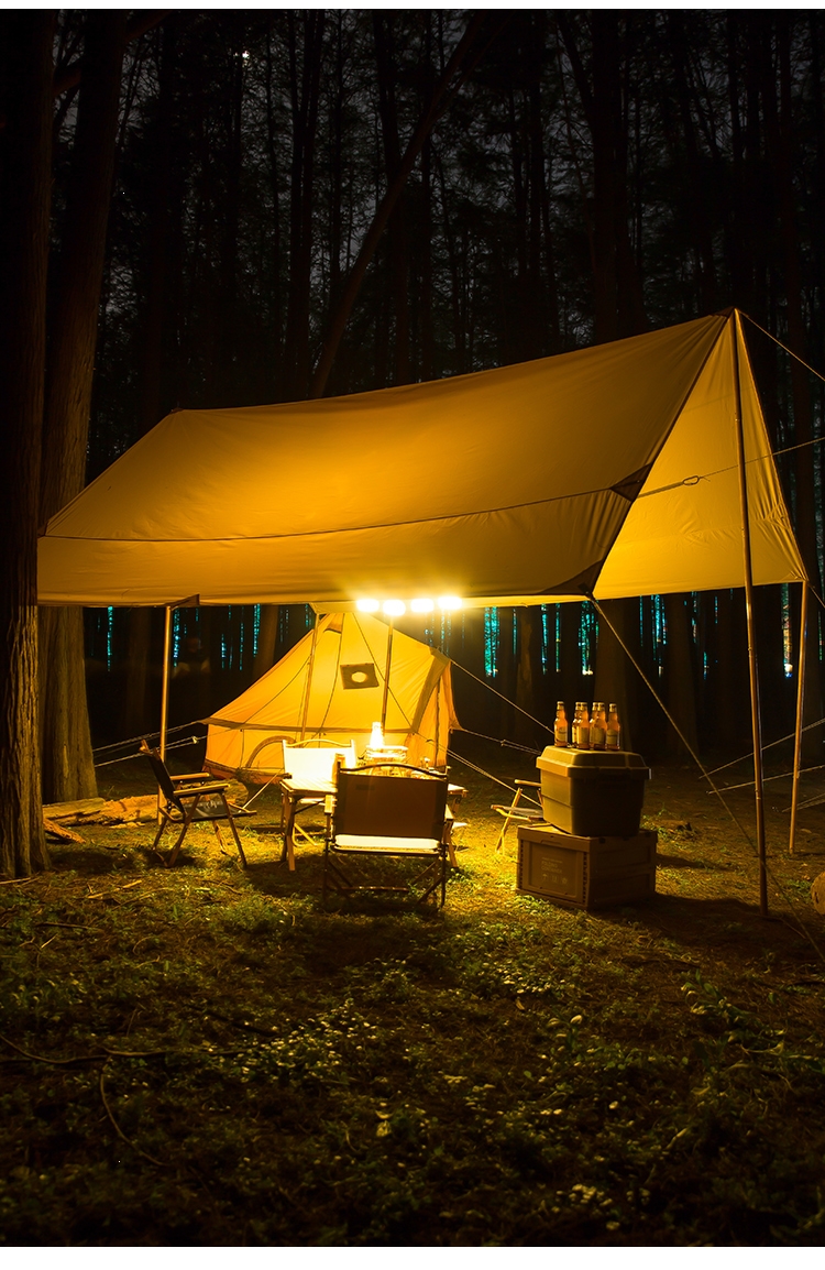 闪电客帐篷10 户外大型野营地棉布帐篷闪电客露营天幕杆车顶遮阳棚防