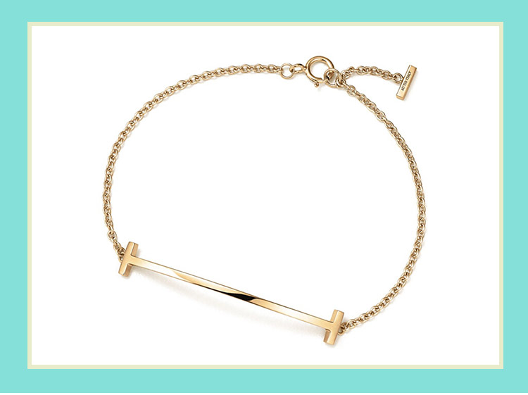 蒂芙尼tiffanycot系列时尚笑脸金色手链36667257