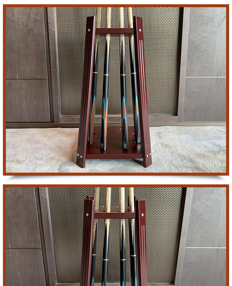 星牌高端8孔落地式台球杆架子中式黑八8美式16彩英式斯诺克放置架