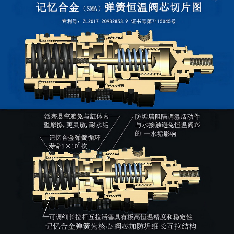 淋浴花洒龙头套装太阳能电热水器全铜智能恒温混水阀【价格 图片 品牌