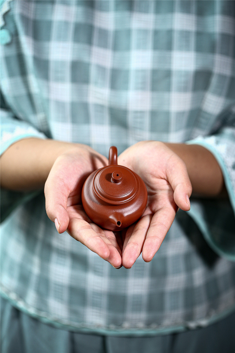 蕙韵朱泥长嘴德钟宜兴紫砂壶家用潮汕小容量功夫茶具茶壶90ml