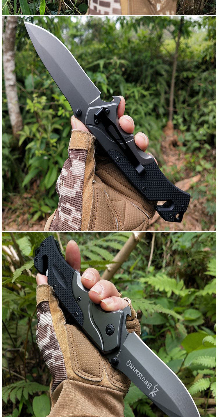 采用同款户外刀具多功能防身折叠刀随身高硬度军刀野外荒野求生刀具