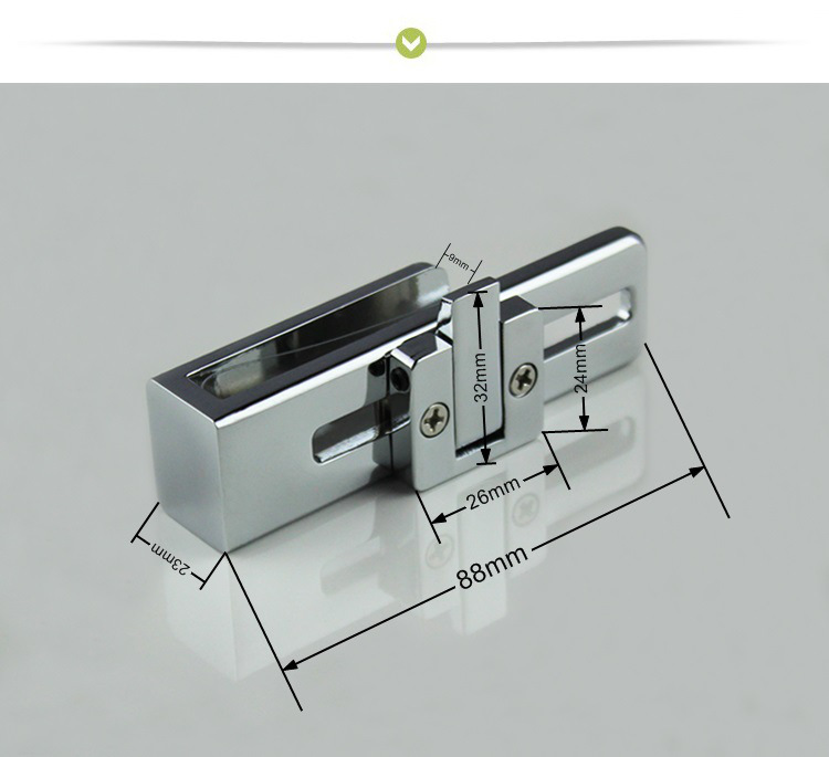 淋浴房免开孔锁浴室玻璃移锁卫生间双推拉隔断浴屏免开孔锁