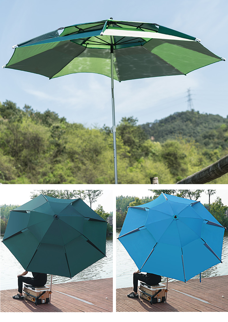 江南钓者钓鱼伞大钓伞22米万向防雨24米加厚三折叠遮阳垂钓渔伞
