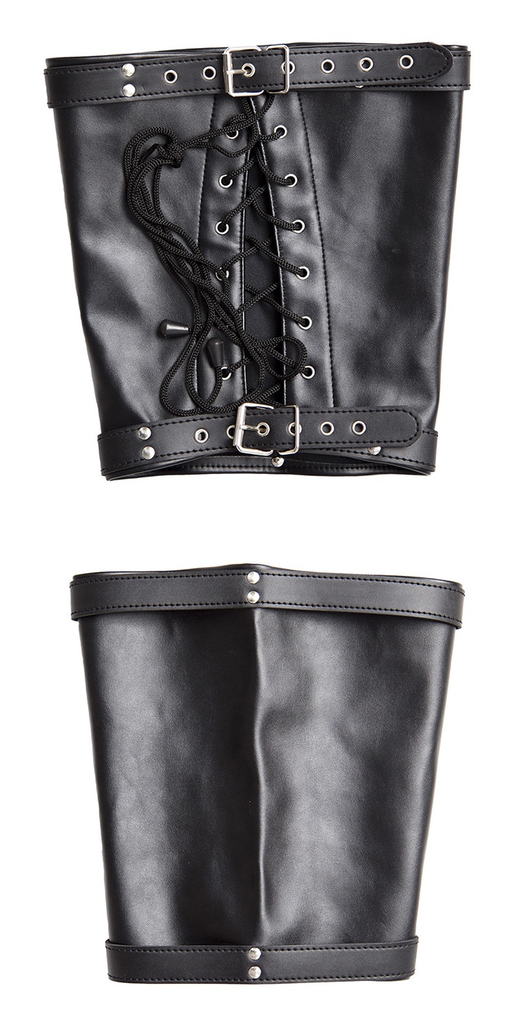 桃色缘惩戒刑罚皮革脚套脚枷束缚脚袋限制绑带自缚脚铐sm情趣用品男