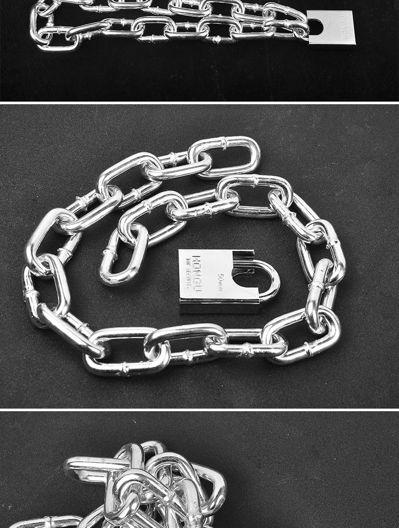 《链条锁自行车锁电动车锁摩托车防盗锁铁链锁链子锁大门锁推拉门锁