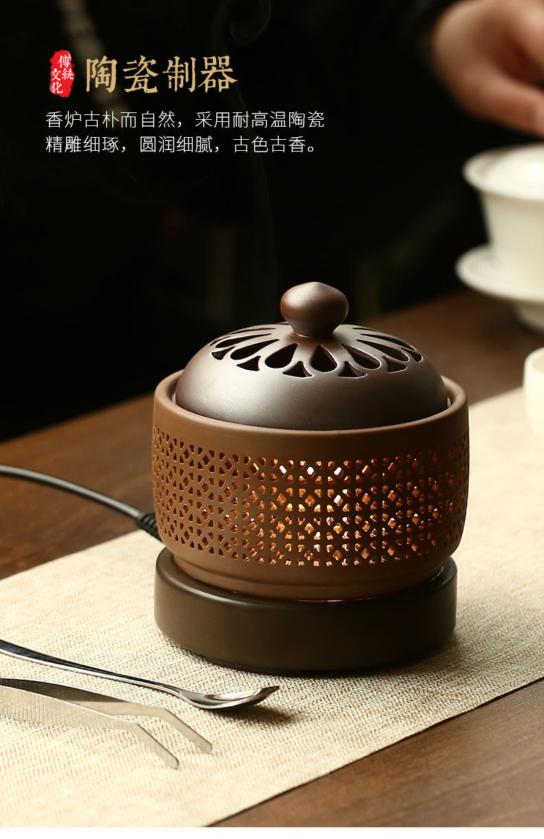 星月小夜灯电子香薰炉套装单炉赠香勺香摄电子香炉沉香熏香炉家用室内